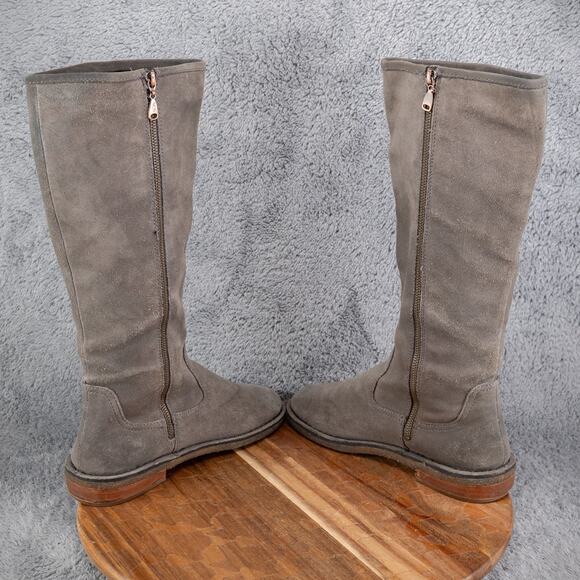 Ugg Australia Wilder Riding Boots Womens Size 8 Gray Tall Suede Boots 1008967 - Picture 5 of 6